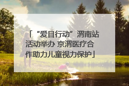 “爱目行动”渭南站活动举办 京渭医疗合作助力儿童视力保护