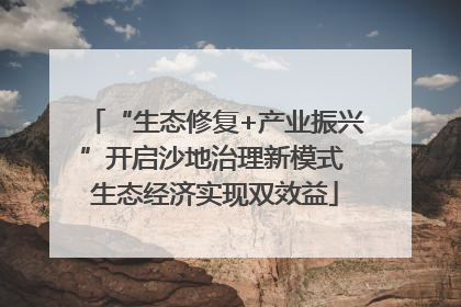 “生态修复+产业振兴”开启沙地治理新模式 生态经济实现双效益