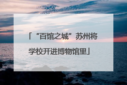 “百馆之城”苏州将学校开进博物馆里