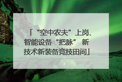 “空中农夫”上岗、智能设备“把脉” 新技术新装备竞技田间