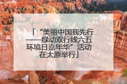 “美丽中国我先行——绿动双行线六五环境日嘉年华”活动在太原举行