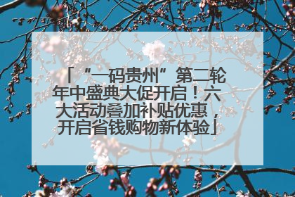 “一码贵州”第二轮年中盛典大促开启！六大活动叠加补贴优惠，开启省钱购物新体验