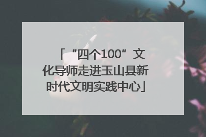 “四个100”文化导师走进玉山县新时代文明实践中心