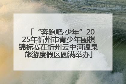 “奔跑吧·少年”2025年忻州市青少年围棋锦标赛在忻州云中河温泉旅游度假区圆满举办