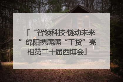 “智领科技·链动未来”绵阳携满满“干货”亮相第二十届西博会