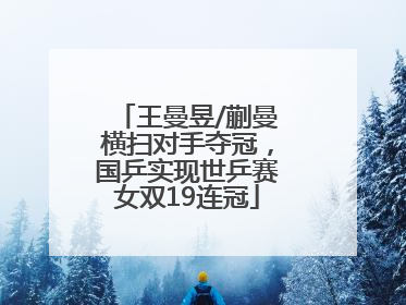 王曼昱/蒯曼横扫对手夺冠，国乒实现世乒赛女双19连冠
