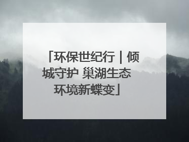 环保世纪行｜倾城守护 巢湖生态环境新蝶变