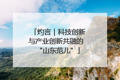 灼言｜科技创新与产业创新共融的“山东范儿”