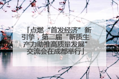 点燃“首发经济”新引擎，第二届“新质生产力助推高质量发展”交流会在成都举行