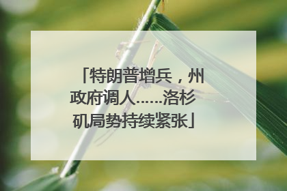 特朗普增兵，州政府调人……洛杉矶局势持续紧张
