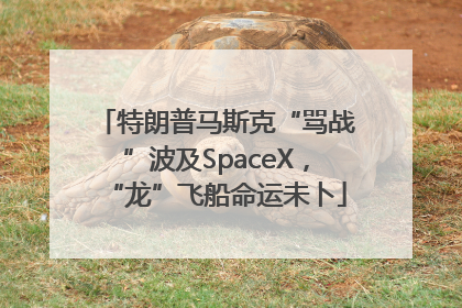 特朗普马斯克“骂战”波及SpaceX，“龙”飞船命运未卜
