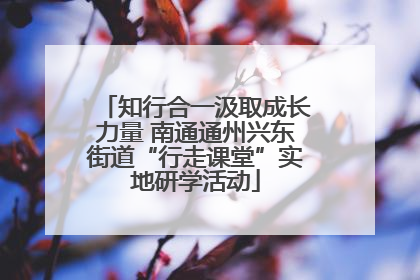 知行合一汲取成长力量 南通通州兴东街道“行走课堂”实地研学活动