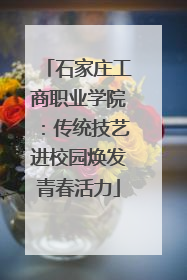 石家庄工商职业学院：传统技艺进校园焕发青春活力
