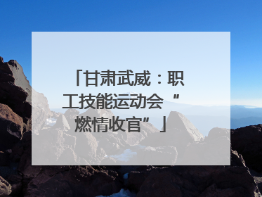 甘肃武威：职工技能运动会“燃情收官”