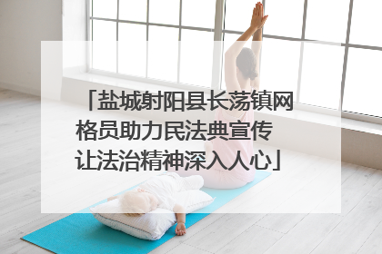 盐城射阳县长荡镇网格员助力民法典宣传 让法治精神深入人心