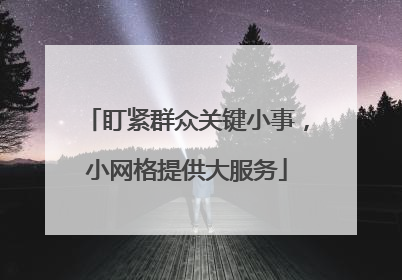 盯紧群众关键小事，小网格提供大服务