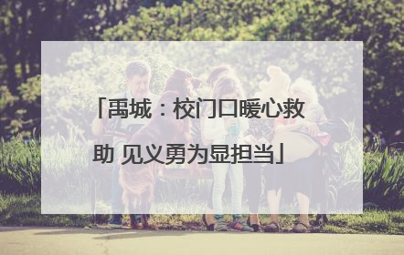 禹城：校门口暖心救助 见义勇为显担当