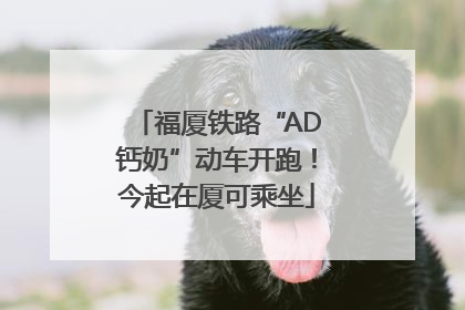 福厦铁路“AD钙奶”动车开跑！今起在厦可乘坐