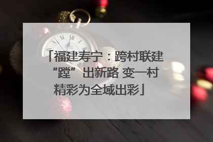 福建寿宁：跨村联建“蹚”出新路 变一村精彩为全域出彩