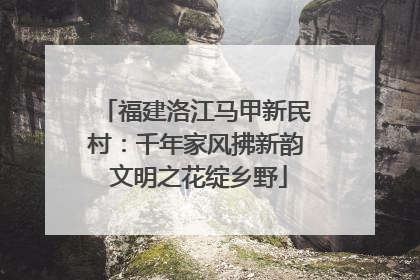 福建洛江马甲新民村：千年家风拂新韵 文明之花绽乡野