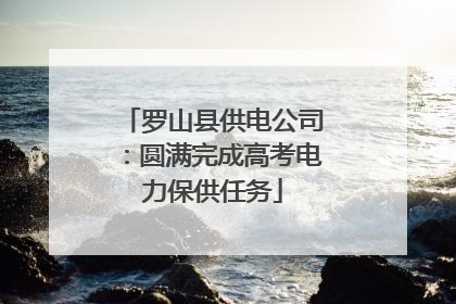 罗山县供电公司：圆满完成高考电力保供任务