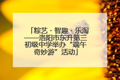 粽艺・智趣・乐淘——洛阳市东升第三初级中学举办“端午奇妙游”活动