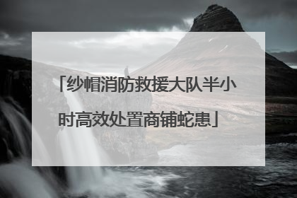 纱帽消防救援大队半小时高效处置商铺蛇患