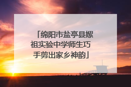 绵阳市盐亭县嫘祖实验中学师生巧手剪出家乡神韵