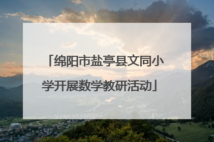 绵阳市盐亭县文同小学开展数学教研活动