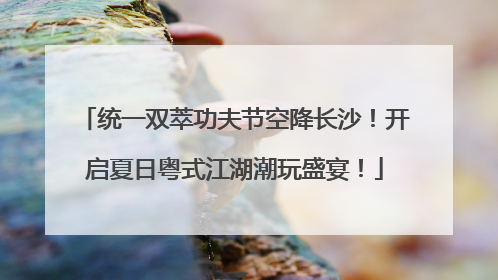 统一双萃功夫节空降长沙！开启夏日粤式江湖潮玩盛宴！