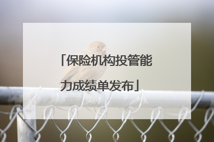 保险机构投管能力成绩单发布