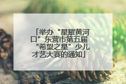 举办“星耀黄河口”东营市第五届“希望之星”少儿才艺大赛的通知
