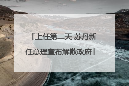 上任第二天 苏丹新任总理宣布解散政府