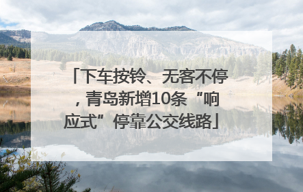 下车按铃、无客不停，青岛新增10条“响应式”停靠公交线路