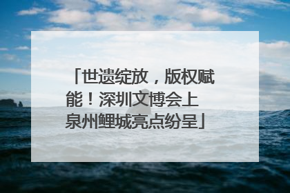 世遗绽放，版权赋能！深圳文博会上 泉州鲤城亮点纷呈