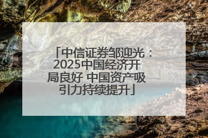 中信证券邹迎光：2025中国经济开局良好 中国资产吸引力持续提升