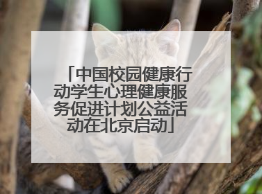 中国校园健康行动学生心理健康服务促进计划公益活动在北京启动