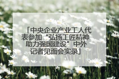 中央企业产业工人代表参加“弘扬工匠精神 助力强国建设”中外记者见面会实录