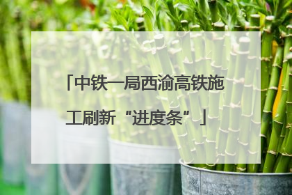 中铁一局西渝高铁施工刷新“进度条”