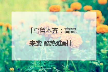 乌鲁木齐：高温来袭 酷热难耐