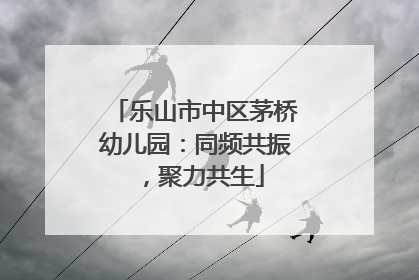 乐山市中区茅桥幼儿园：同频共振，聚力共生
