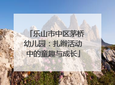 乐山市中区茅桥幼儿园：扎辫活动中的童趣与成长