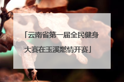 云南省第一届全民健身大赛在玉溪燃情开赛