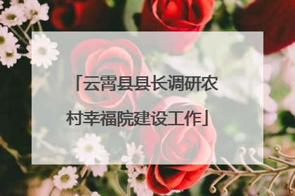 云霄县县长调研农村幸福院建设工作