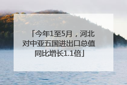 今年1至5月，河北对中亚五国进出口总值同比增长1.1倍