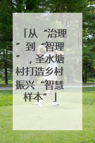 从“治理”到“智理”，圣水塘村打造乡村振兴“智慧样本”