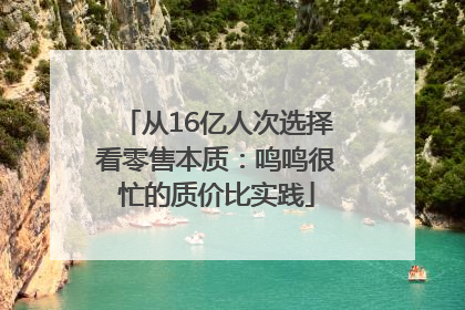 从16亿人次选择看零售本质：鸣鸣很忙的质价比实践