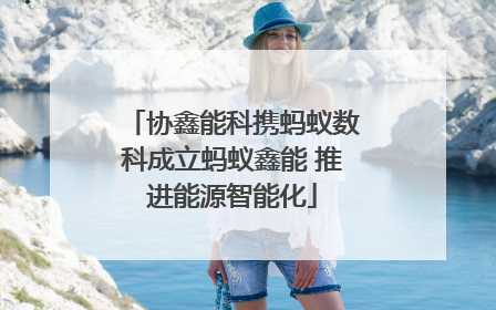 协鑫能科携蚂蚁数科成立蚂蚁鑫能 推进能源智能化