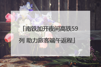 南铁加开夜间高铁59列 助力旅客端午返程