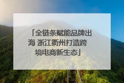 全链条赋能品牌出海 浙江衢州打造跨境电商新生态